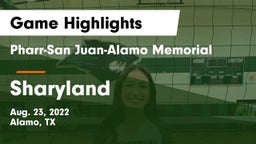 Pharr-San Juan-Alamo Memorial  vs Sharyland  Game Highlights - Aug. 23, 2022