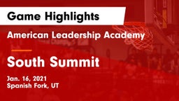 American Leadership Academy  vs South Summit  Game Highlights - Jan. 16, 2021