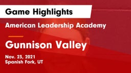 American Leadership Academy  vs Gunnison Valley  Game Highlights - Nov. 23, 2021