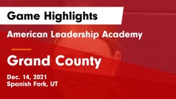 American Leadership Academy  vs Grand County  Game Highlights - Dec. 14, 2021