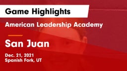 American Leadership Academy  vs San Juan  Game Highlights - Dec. 21, 2021