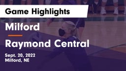 Milford  vs Raymond Central  Game Highlights - Sept. 20, 2022