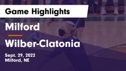 Milford  vs Wilber-Clatonia  Game Highlights - Sept. 29, 2022