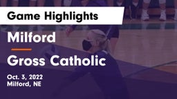 Milford  vs Gross Catholic  Game Highlights - Oct. 3, 2022