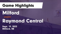 Milford  vs Raymond Central  Game Highlights - Sept. 19, 2023