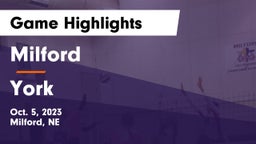 Milford  vs York  Game Highlights - Oct. 5, 2023