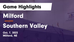 Milford  vs Southern Valley  Game Highlights - Oct. 7, 2023