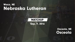 Matchup: Nebraska Lutheran vs. Osceola  2016