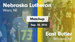 Matchup: Nebraska Lutheran vs. East Butler  2016