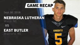 Recap: Nebraska Lutheran  vs. East Butler  2016