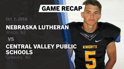 Recap: Nebraska Lutheran  vs. Central Valley Public Schools 2016