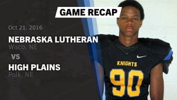 Recap: Nebraska Lutheran  vs. High Plains  2016