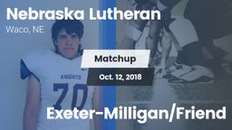 Matchup: Nebraska Lutheran vs. Exeter-Milligan/Friend 2018