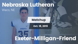 Matchup: Nebraska Lutheran vs. Exeter-Milligan-Friend  2019