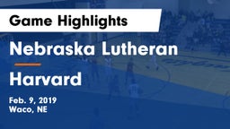 Nebraska Lutheran  vs Harvard  Game Highlights - Feb. 9, 2019