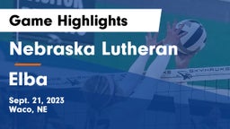Nebraska Lutheran  vs Elba  Game Highlights - Sept. 21, 2023