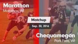 Matchup: Marathon  vs. Chequamegon  2016