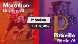 Matchup: Marathon  vs. Pittsville  2016
