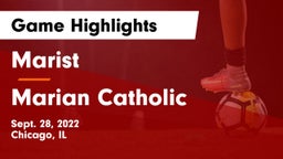 Marist  vs Marian Catholic  Game Highlights - Sept. 28, 2022