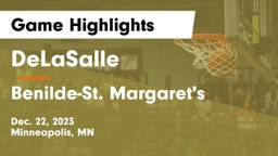 DeLaSalle  vs Benilde-St. Margaret's  Game Highlights - Dec. 22, 2023