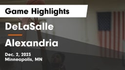 DeLaSalle  vs Alexandria  Game Highlights - Dec. 2, 2023