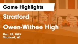 Stratford  vs Owen-Withee High Game Highlights - Dec. 28, 2023