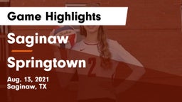 Saginaw  vs Springtown  Game Highlights - Aug. 13, 2021