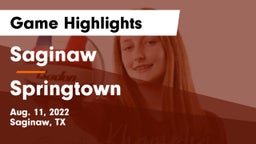 Saginaw  vs Springtown  Game Highlights - Aug. 11, 2022