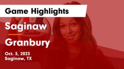 Saginaw  vs Granbury  Game Highlights - Oct. 3, 2023