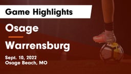 Osage  vs Warrensburg  Game Highlights - Sept. 10, 2022