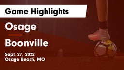 Osage  vs Boonville  Game Highlights - Sept. 27, 2022