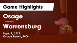 Osage  vs Warrensburg  Game Highlights - Sept. 9, 2023