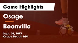 Osage  vs Boonville  Game Highlights - Sept. 26, 2023