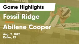 Fossil Ridge  vs Abilene Cooper Game Highlights - Aug. 9, 2022