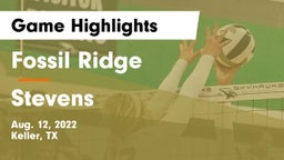 Fossil Ridge  vs Stevens  Game Highlights - Aug. 12, 2022