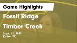 Fossil Ridge  vs Timber Creek  Game Highlights - Sept. 12, 2023