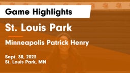 St. Louis Park  vs Minneapolis Patrick Henry  Game Highlights - Sept. 30, 2023