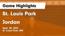 St. Louis Park  vs Jordan  Game Highlights - Sept. 30, 2023