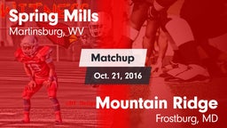 Matchup: Spring Mills High vs. Mountain Ridge  2016