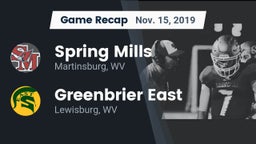 Recap: Spring Mills  vs. Greenbrier East  2019