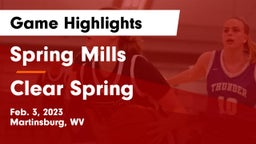 Spring Mills  vs Clear Spring  Game Highlights - Feb. 3, 2023