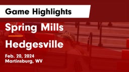 Spring Mills  vs Hedgesville  Game Highlights - Feb. 20, 2024