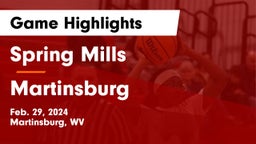Spring Mills  vs Martinsburg  Game Highlights - Feb. 29, 2024