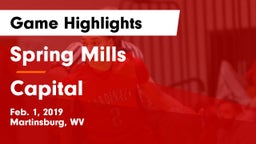 Spring Mills  vs Capital Game Highlights - Feb. 1, 2019