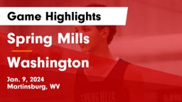 Spring Mills  vs Washington  Game Highlights - Jan. 9, 2024