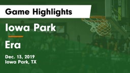 Iowa Park  vs Era  Game Highlights - Dec. 13, 2019