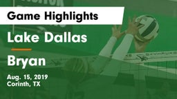 Lake Dallas  vs Bryan  Game Highlights - Aug. 15, 2019