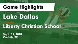 Lake Dallas  vs Liberty Christian School  Game Highlights - Sept. 11, 2020