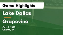 Lake Dallas  vs Grapevine  Game Highlights - Oct. 9, 2020