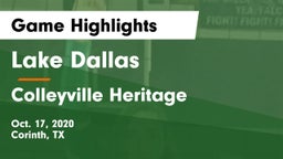 Lake Dallas  vs Colleyville Heritage  Game Highlights - Oct. 17, 2020